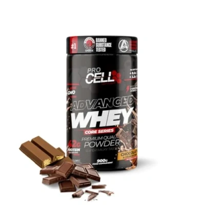 Imagen de WheyCore Proteinas Whey (900g) Sabor Chocolate, Zero Azúcar, 21g de Proteina, 30 Servicios Protein Concentrado y Aislado Suero para Masa Muscular en Polvo Batidos