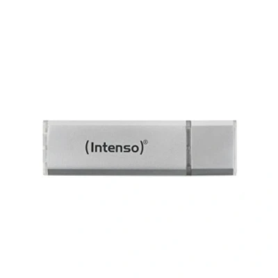 Imagen de Intenso ALU LINE 64 GB Memoria USB de (USB 2.0, escritura 6.5 MB/s, lectura 28 tapa), plateado