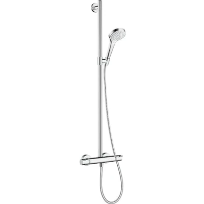 Imagen de Hansgrohe 27247400 Croma Select S Multi set de ducha con termostato, 3 tipos chorro, blanco/cromo
