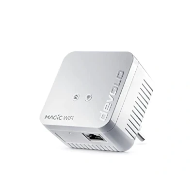 Imagen de Adaptador Wi Fi Devolo Magic 1, WiFi mini, Powerline Internet y Mesh, 1200 Mbps, LAN Ethernet, Blanco