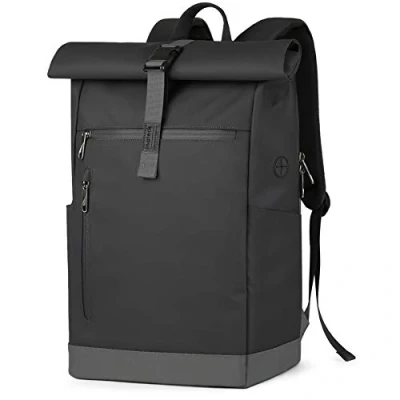 Imagen de Inateck Mochila Escolar para Portátil Bicicleta Portatil 17 Pulgadas, Casual Mujer Hombre Viaje Roll Top 25L 30L, resistente a las salpicaduras, Bolso de Moda
