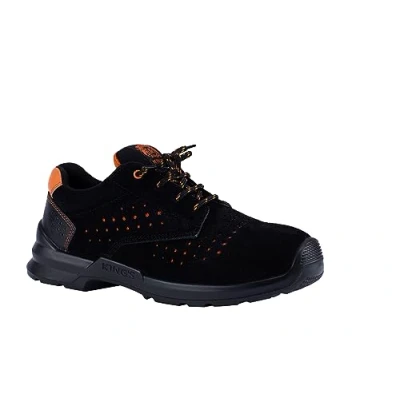 Imagen de Honeywell King&#039;S by KWS201B 6250132 Zapato de Seguridad con Cordones Piel Perforada, Unisex, Puntera Acero Perfil Ancho, Suela antiestática, Negra, 10 UK, 43/090