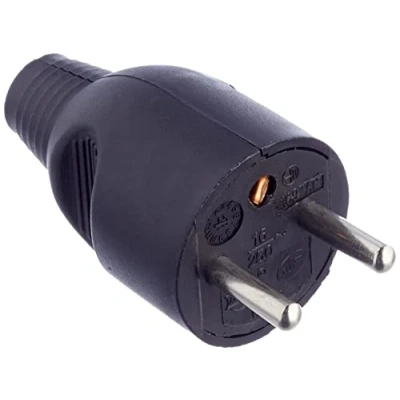 Imagen de Dio DIO043063 enchufe macho 2 polos con tierra salida derecha, Negro,