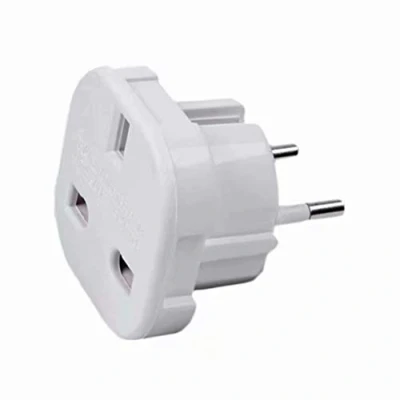 Imagen de Adaptador Corriente Enchufe UK Ingles Reino Unido A Europeo Redondo UE Universal
