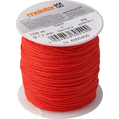 Imagen de Meister cuerda 100 m x diámetro 1,7 mm, Rojo, PE, 6305400