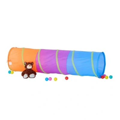 Imagen de Relaxdays Infantil Exterior Plegable, Pop Up, Túnel para Niños Colorido, Poliéster, 45 x 170 cm, Multicolor, Spieltunnel (10022470)
