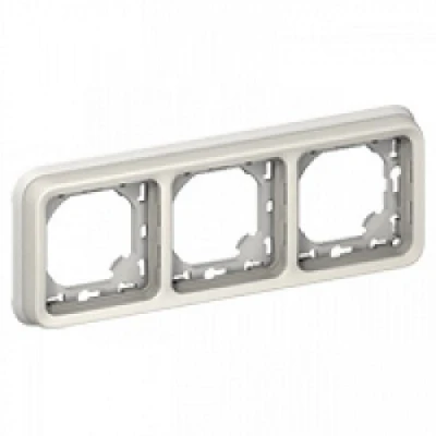 Imagen de Legrand 069698 placa 3 elem. horiz. blanco plexo ii comp. Ref. 6565130206