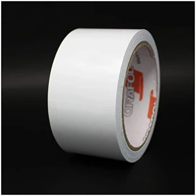 Imagen de Finest Folia Tira decorativa autoadhesiva, lateral, mate, 10 m, para coche, camión, motocicleta, barco, modelismo, bricolaje (blanca, 50 mm de ancho)