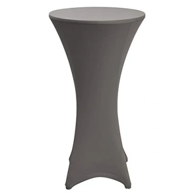 Imagen de Beautissu Funda elástica para Mesa Redonda de Bar Stella Cobertura Bistro Mantel diseño Ø 60 65cm Antracita Alta Bodas, recepciones, Cocina etc.