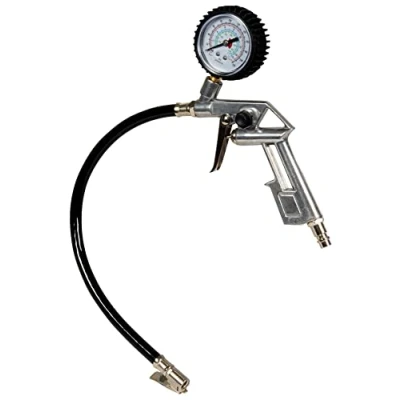 Imagen de Einhell Original Medidor inflado de neumáticos (accesorios del compresor, presión trabajo 0 a 8 bares, preciso neumáticos, control la los válvula drenaje)