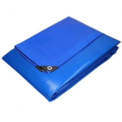 Imagen de ECD Germany Lona de Protección Impermeable con Ojales 6x12m 72m² 180g/m² Polietileno Azul Resistente Contra el Moho y Rayos UV Cubierta Multiusos Ideal para Muebles Jardín Almohadilla Tienda
