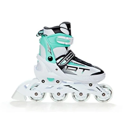 Imagen de Patines en línea Inliner Raven Profession Blanco/Menta Ajustable (31 35 (20,5cm 22,5cm))