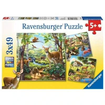 Imagen de Ravensburger Puzzle con diseño de Animali, 3 x 49 Piezas (09265 9)