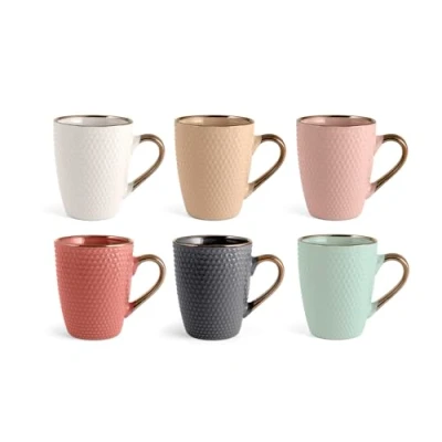 Imagen de H&amp;h set 6 mug dots in colori assortiti cc 380