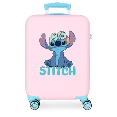 Imagen de Joumma Disney Stitch Maleta de Cabina Rosa 38x55x20 cms Rígido 2 kgs Cierre combinación Lateral ABS 35L Equipaje Mano