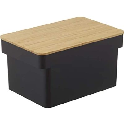Imagen de Yamazaki Bread Bin with Knife Holder Tower Black