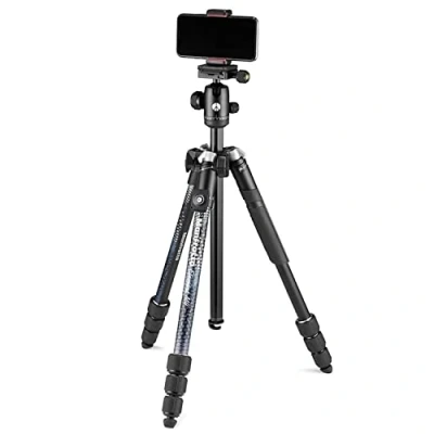 Imagen de Manfrotto Element MII Trípode de Viaje Aluminio con Cabezal Esférico y Bluetooth para Smartphone Cámaras Compactas, CSC, DSLR, Accesorios Fotografía, Creación Contenidos, Vlogs