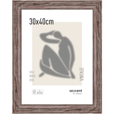 Imagen de accent by nielsen marco de madera Vintage, 30x40 cm, Marrón