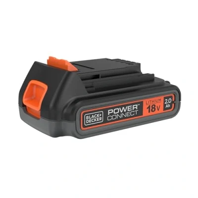 Imagen de BLACK+DECKER batería de Litio 18V 2,0Ah Tipo Carril, Ligera, compacta y Potente, Compatible con Herramientas Bricolaje, jardín Limpieza, Larga duración, BL2018 XJ
