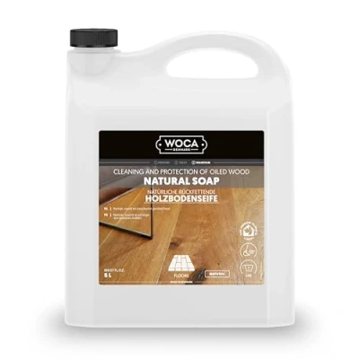 Imagen de Naturaleza Holzbodenseife Woca 5 litros para geölte parquet y piso de madera