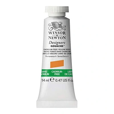 Imagen de Winsor &amp; Newton Designers Gouache Paint, tubo de 14 ml, sin cadmio, amarillo profundo