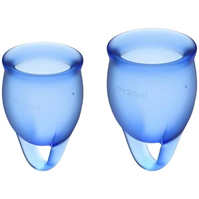 Imagen de Satisfyer Feel confident Menstrual Cup Platanomelónazul oscuro