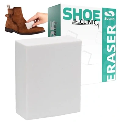Imagen de SULPO Borrador Limpiador, Nubuck para Gamuza Limpiador de Goma, Zapatos Accesorios Esponja Magica Limpiar Zapatos, Cuero, Sneakers y Suelas Goma Eliminar la Suciedad Las Manchas