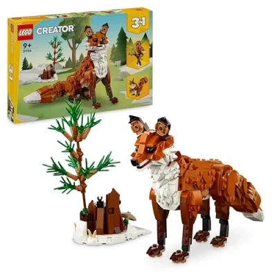Imagen de Lego Creator 3 en 1 Animales del Bosque: Zorro Rojo de Juguete Construcción Convertible Figura Búho o Ardilla, Set para Jugar y Exponer, Regalo Niños Niñas 9 Años Más 31154