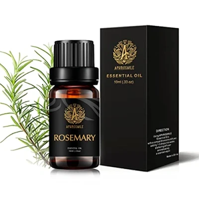 Imagen de Aromaterapia aceite esencial de romero, aroma romero (0.33 oz 10 ml), 100% fragancia Rosemarry puro para difusor, humidificador, masaje, aromaterapia, casa