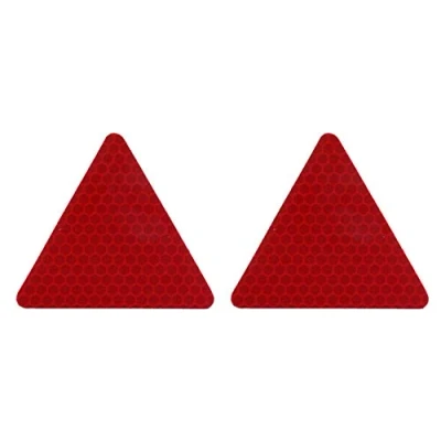 Imagen de 4R Quattroerre.it Pegatinas refractivas, diseño de triángulos, Color Rojo, Juego 2