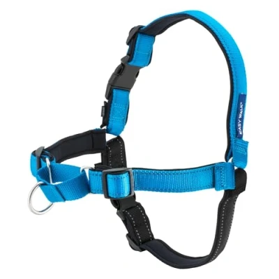 Imagen de PetSafe Easy Walk Deluxe Arnés Antitirones para Perros, Adiestramiento de Evita Asfixia, Azul, Grande, L
