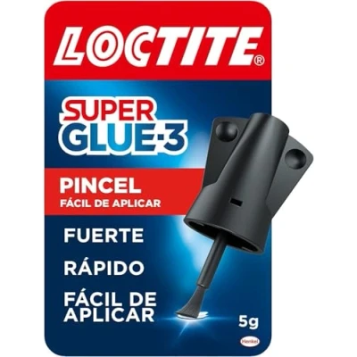 Imagen de Loctite Super Glue 3 Pincel, pegamento transparente con pincel aplicador, adhesivo universal de triple resistencia, fuerza instantánea y fácil uso, 1x5 g