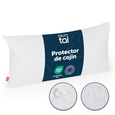 Imagen de Blumtal Set de 1 Fundas Almohada Impermeable Funda Protectora, Transpirable, Antiácaros, con Cremallera y Certificado Oeko Tex 100, 40x60 cm