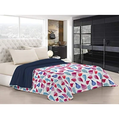 Imagen de Italian Bed Linen Edredón de Verano “Fantasy, Microfibra, petali, Doble