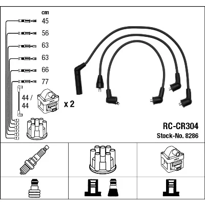 Imagen de NGK 8286 Juego de Cables Encendido 8 CHRYSLER: VOYAGER 2