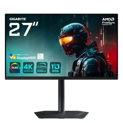 Imagen de Gigabyte MO27U2 OLED 4K UHD Gaming Monitor 3840 x 2160, 240Hz, 0,03 ms, 1000 CD/m², Display HDR True Black 400, HDMI 2.1, DisplayPort 1.4