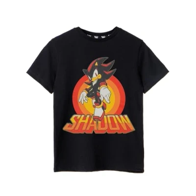 Imagen de SONIC The Hedgehog Camiseta para niños gráfica de Manga Corta Shadow Top Gaming Negro y Cuello Redondo Regalo Ropa artículos Juegos clásicos