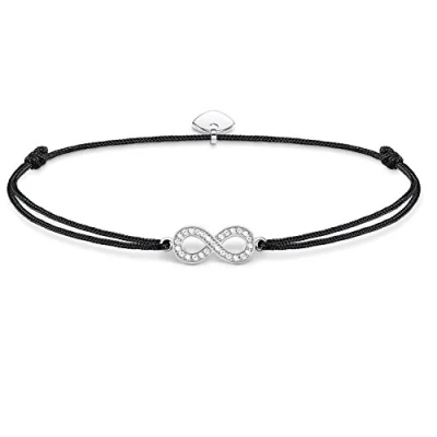 Imagen de Thomas Sabo Little Secret Pulsera para mujer consímbolo de infinito, plata ley 925, negro, LS003 401 11 L20v