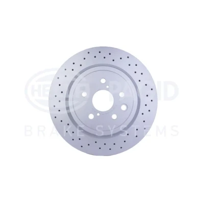 Imagen de HELLA PRO 8DD 355 116 511 Disco de freno 345 28 05/08 114,3 ventilación interna, perforado revestido sin perno sujeción rueda, buje rueda