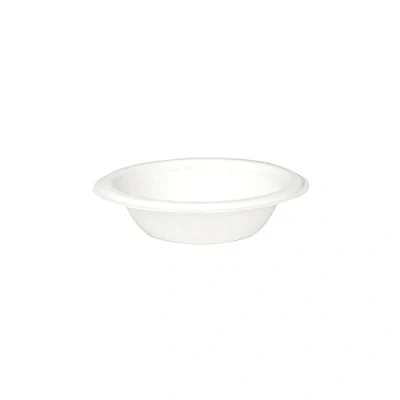Imagen de GREENBOX vajilla desechable, cuencos de caña azúcar, compostable, biodegradable, plato hondo, pasta, 50 para sopa 250 ml, redondos 16 cm, color blanco,