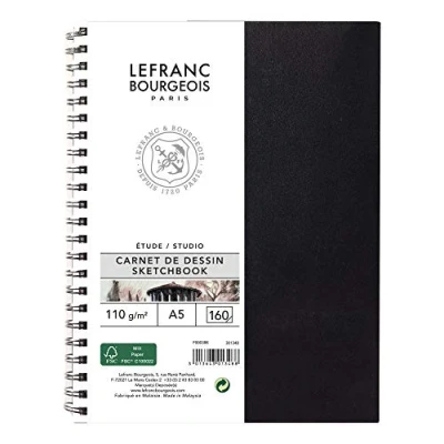 Imagen de Lefranc Bourgeois Bloc Espiral bocetos, Blanco, DIN A5, 160