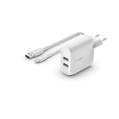 Imagen de Cargador De Pared Dual Belkin Boostcharge 24 W Blanco