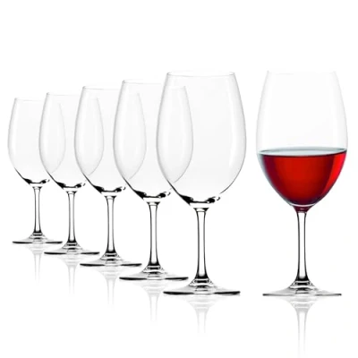 Imagen de Stölzle Lausitz Copa de Vino Tinto, 650ml, Set 6, Apta para lavavajillas, Tronco estirado