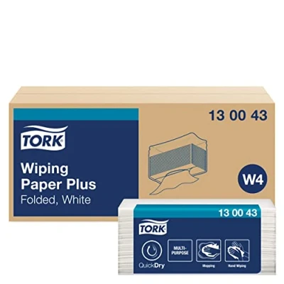 Imagen de Tork 130043 papel de secado extra dos capas / Paños compatibles con el sistema W4 Premium 200 hojas (32,4 x 38,5 cm) color blanco