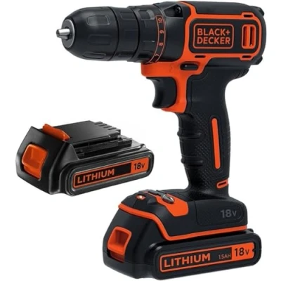Imagen de BLACK+DECKER Taladro 18 V con 2 baterías 1,5.0Ah BDCDC18B