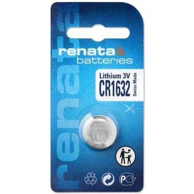 Imagen de Renata CR 1632 3 V litio moneda celular reloj batería DL 1632, Rec. p. BR (5 x CR1632)