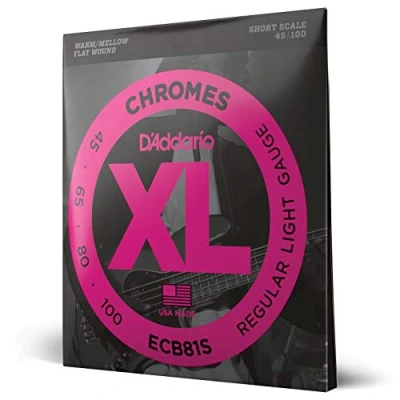 Imagen de D&#039;Addario Bajo Electrico Cuerdas Juego de ECB80 XL Chromes Super Light (.040 .095)