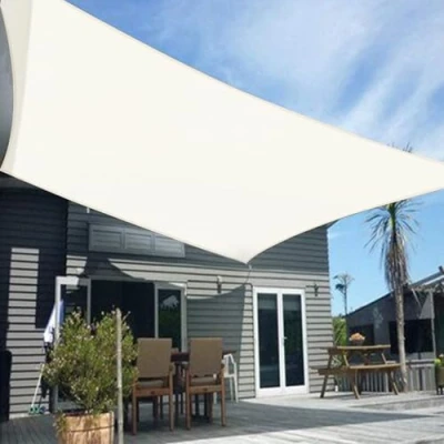 Imagen de HENG FENG Toldo Vela de Sombra HDPE Rectangular 2x3m Protección Rayos UV Resistente Transpirable para Terraza Patio Exterior Jardín Color Beige