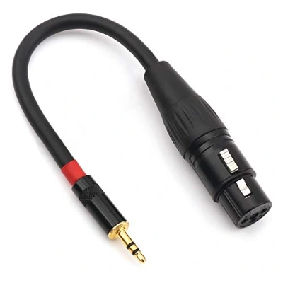 Imagen de NANYI 3,5 mm TRS estéreo macho a XLR Cable de micrófono audio interconexión femenina, adecuado para ipod, teléfono móvil, altavoces activos, etapa, DJ,consola 0,2 M
