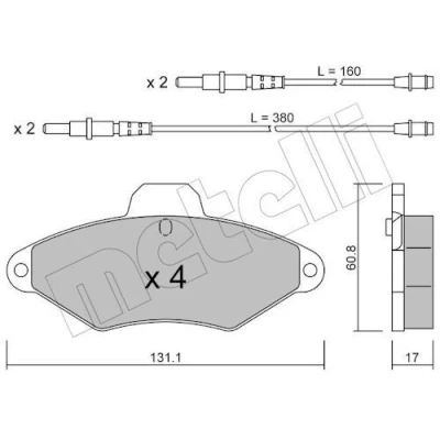 Imagen de Juego de pastillas METELLI 22 0144 0